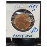 1947-D Lincoln Wheat Cent Uncirculated