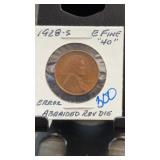 1928-S Lincoln Wheat Cent Error Coin