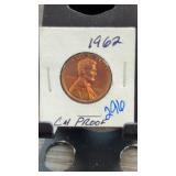 1962 Lincoln Cent Proof Coin