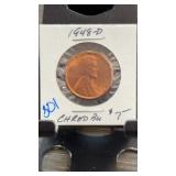 1948-D Lincoln Wheat Cent, CHRB AU