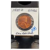 1955-D Lincoln Wheat Cent Gem Red UNC