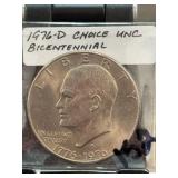 1976-D Eisenhower Bicentennial Dollar UNC