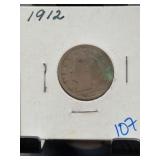 1912 Liberty Head V Nickel Coin