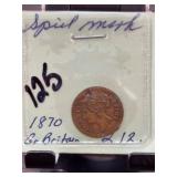 1870 Great Britain Spiel Marke Token