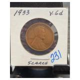1933 Lincoln Wheat Cent