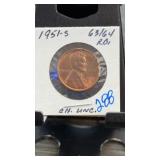 1951-S Lincoln Wheat Cent RD BU