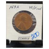 1932 Lincoln Wheat Cent VG/Fine