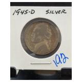 1945-D Jefferson Silver War Nickel