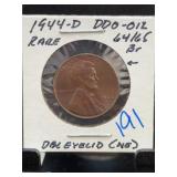 1944-D Lincoln Cent DDO-012 Double Die