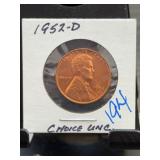 1952-D Lincoln Wheat Cent Choice Uncirculated