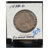 1938-D Jefferson Nickel