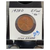 1928-D Lincoln Wheat Cent EF40