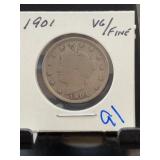 1901 Liberty Head V Nickel VG/Fine