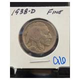 1938-D Buffalo Nickel Fine Condition