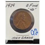 1929 Lincoln Wheat Cent EF Condition