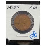 1918-S Lincoln Wheat Cent V.Gd