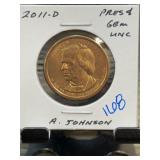 2011-D Andrew Johnson $1 Presidential Coin