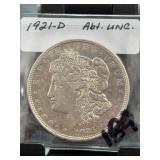 1921-D Morgan Silver Dollar AU