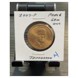 2007-P Thomas Jefferson $1 Coin GEM UNC