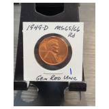 1949-D Lincoln Wheat Cent MS65/66 Red