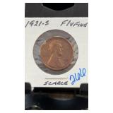 1921-S Lincoln Wheat Cent Fine/VF