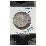 1943-D Lincoln Steel Cent, Uncirculated