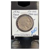 1936 Buffalo Nickel FS-102 DDO-002