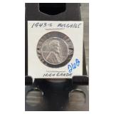 1943-S Lincoln Steel Cent MS64/65
