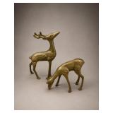 Cast Brass Deer Figurines