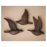 Three Resin Wall Birds