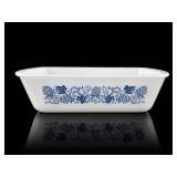 Vintage McKee OvenWare Blue Flowers Loaf Pan