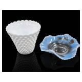Fenton Hobnail Milk Glass Tumbler Opalescent Dish
