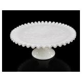 Fenton Spanish Lace Silver Crest Cake Stand