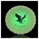 Fenton Hand-Painted Custard Glass Eagle Plate