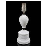 Fenton White Milk Glass Hobnail Boudoir Lamp