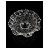 Vintage Fenton Basket Weave Glass Bowl