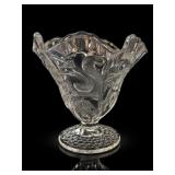 EAPG Squirrel and Acorn Pedestal Vase
