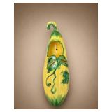 Vintage Ceramic Yellow Squash Wall Pocket