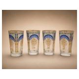 4 Vintage Moroccan Tea Glasses