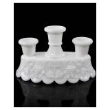 Westmoreland Milk Glass Grape 3Light Candle Holder