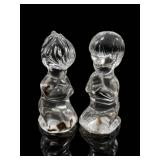 Fenton Clear Crystal Praying Children Figures
