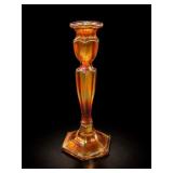 Fenton Marigold Carnival Glass Candlestick