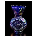 Imperial Glass Sundial Carnival Glass Vase