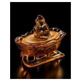 Westmoreland Glass Santa in Sleigh Candy Dish