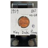 1959 Lincoln Cent BU MS-68 Key Date