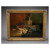 Framed Still Life Print with Ornate Frame