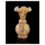 Bohemian Spatter Glass "End of Day" Vase