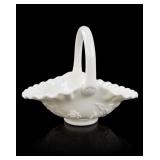 Westmoreland Rose and Lattice Milk Glassï¿½Basket
