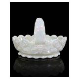 Westmoreland Paneled Grape Iridescent Glass Basket