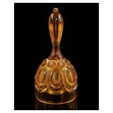 L.E. Smith Moon and Star Amber Glass Bell